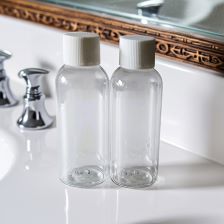 2 kleine Nachfllflaschen aus Kunststoff